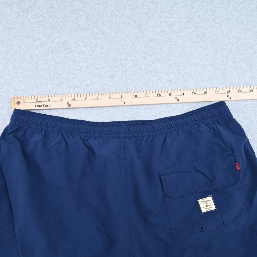 Tommy Bahama Relax Swim Trunks Mens L Navy Blue Nylon Mesh Lined Cargo Paradise